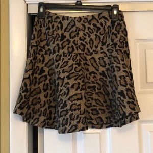 Free People Leopard Mini Skirt